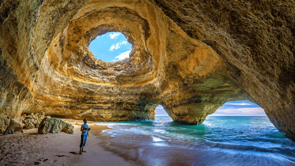 the beach at porto alentejo, algarve, portugal