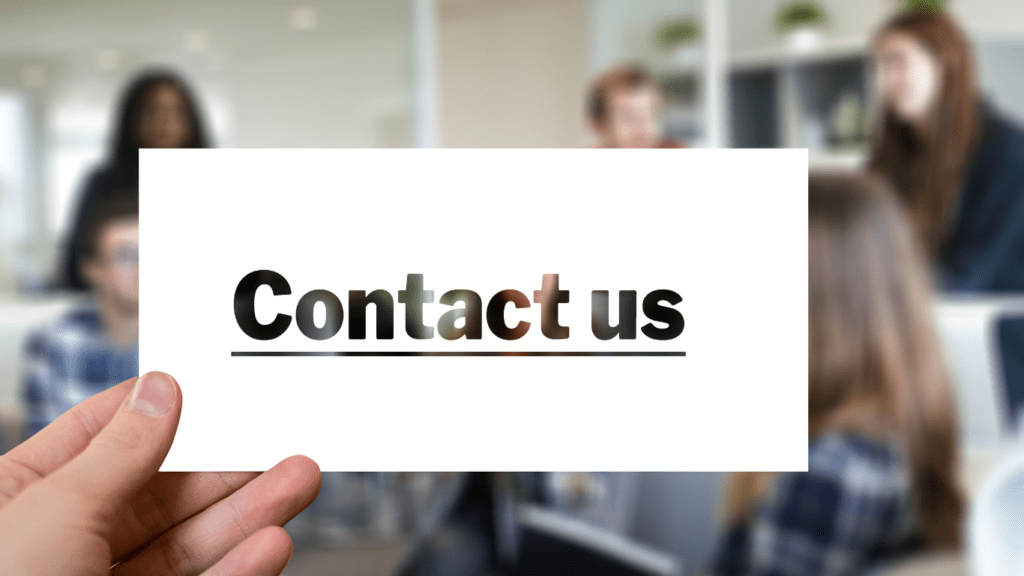 Contact us sign