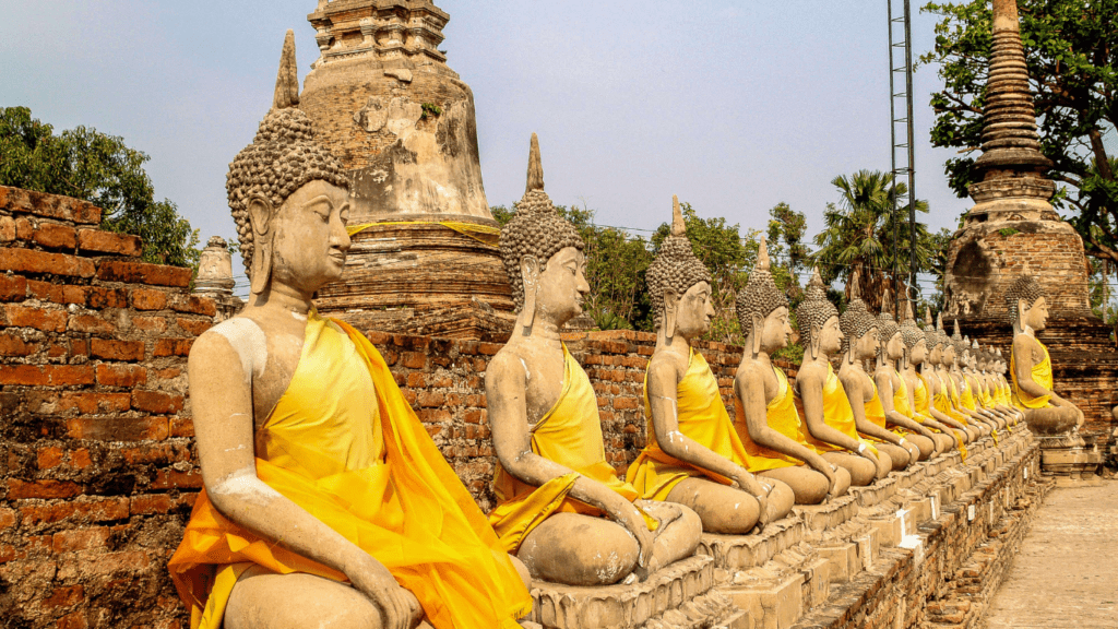 a golden buddha statue